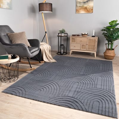 Woonkamertapijt eetkamer kortpolig geometrisch uiterlijk Skandi Boho effen kleuren