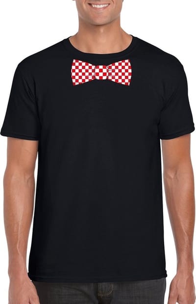 Zwart t-shirt met Brabant strik heren - Carnaval shirts S