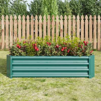 Hochbeet- Metalen Tuinbed - Roestbestendig - Stalen Plantenbak - Zonder Bodem - Voor Groenten, Kruiden & Bloemen - Anthraciet