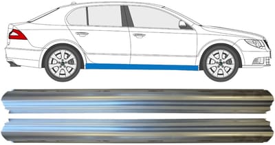 Reparatie dorpel voor Skoda Superb 2008-2015 / Links + Rechts / Set