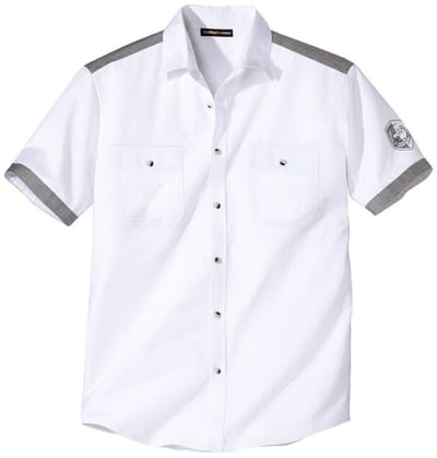 ATLAS FOR MEN - Wit pilotenoverhemd Ocean - Heren - Verkrijgbaar in grote maten - 4XL