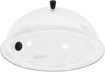 Rookstolp met slangdoorvoer voor smoking gun 32cm ⌀ [dome] [doorzichtig] [koepel] [koud-roken] [hobbykok]