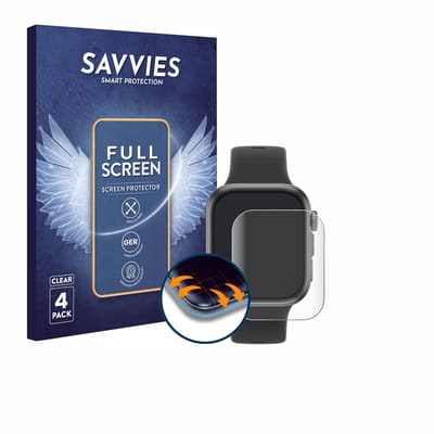 Savvies - Screenprotector voor Huawei Watch Fit 4 - Folie Beschermfolie transparant volledig dekking 4 Stuks