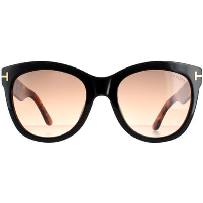 Tom Ford zonnebril Wallace FT0870 05F Zwart Havana Brown Gradiënt