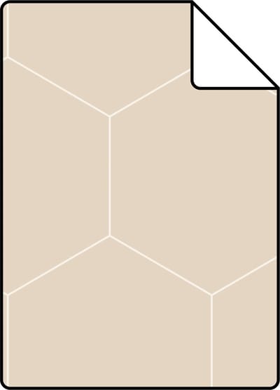 Proefstaal ESTAhome behang hexagon beige - 26.5 x 21 cm - 139552-S