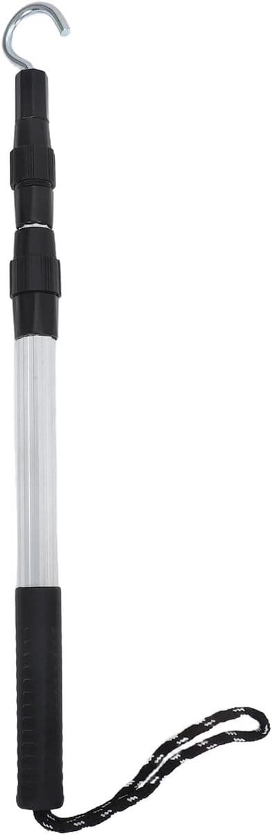 Trekker Zoldertrap - Stang Haak - Luifel Camper - Uitschuifbaar Ontwerp - 41cm Lengte - Zilver