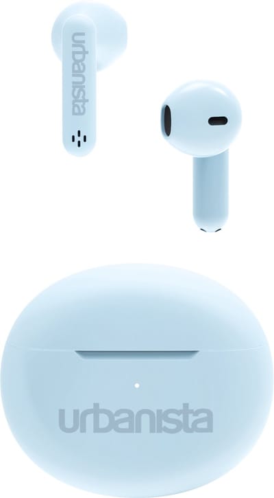 Urbanista Austin TWS Earbuds – 13mm Drivers met Helder Geluid – Tot 20u Speeltijd met Oplaadcase – Bluetooth 5.3 & IPX4 – Skylight Blue