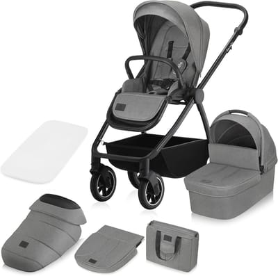 Multifunctionele 2-in-1 Kinderwagen met Omkeerbaar Zitje - Ideaal voor 0-48 Maanden, Perfect voor Elk Weertype