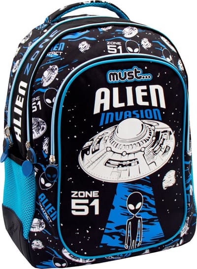 Must Rugzak Alien Invasion - Glow in the Dark - 43 x 32 x 18 cm - Polyester