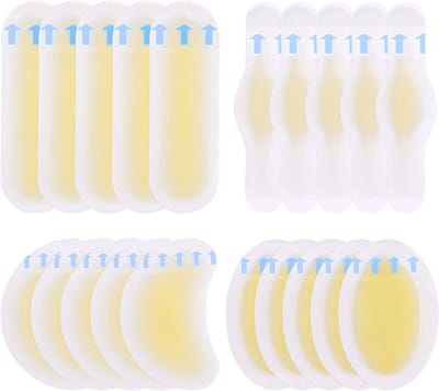Daity 20 stuks - Hielpleisters - blarenpleisters - onzichtbare gel hielwrijvingspleisters - hielwrijvingspleisters
