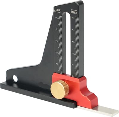 Zaagtafel Liniaal - Precisie Meter - Houtbewerking Meten - Dubbele Schalen - 0-55 mm