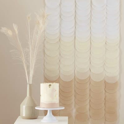 Ginger Ray - Ginger Ray - Neutral Ombre Tissue Paper Disc Party Backdrop