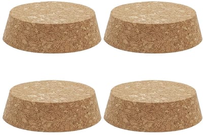 Dailygoods- Kurkstoppers Taps Toelopend - Vervangende Flessendoppen - Decoratieve Flessenstopper - DIY Ambachten - 4 Stuks - 9 x 7,8 cm - Flessenstop