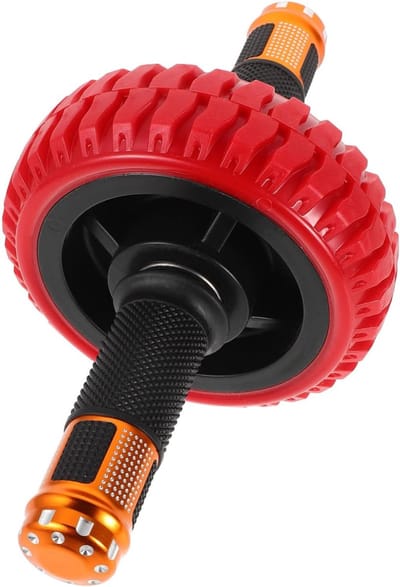 Buikspierroller - Ab roller fitnesswiel - Buikspieren trainen - Verbeterde weerstand - 27 x 15 x 15 cm - Rood