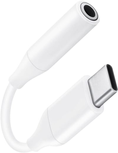 USB C Naar AUX (Female) Audio Kabel – Jack Naar USB C – USB-C aux kabel - 8,5 cm – AUX naar USB C Adapter – Wit – WiseQ