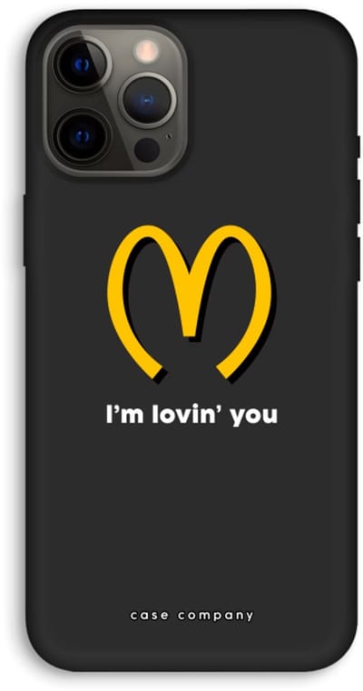 Case Company® - Hoesje geschikt voor iPhone 12 Pro Max hoesje - I'm lovin' you - Biologisch Afbreekbaar Telefoonhoesje - Bescherming alle Kanten en Schermrand