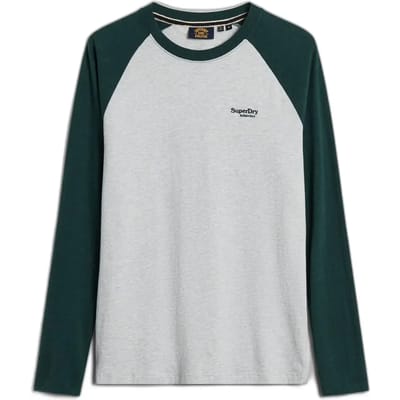 Superdry Essential Baseball Lange Mouwenshirt Grijs XL Man