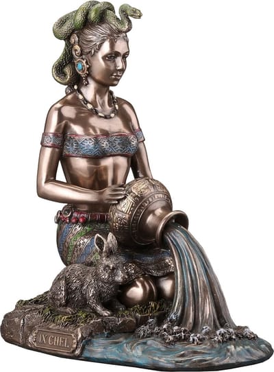 Veronese Design - beeld/figuur - Ixchel Mayagodin van Verloskunde en Geneeskunde - (hxbxd) ca. 16cm x 14cm x 8cm