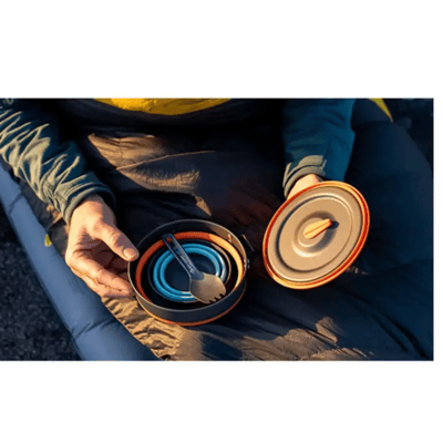 Sea to Summit Frontier UL Collapsible One Pot Cook Set 3 Pcs (Maat - 1L, Kleur - Orange/Aqua Sea)