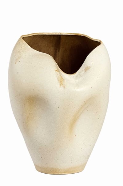 Light & Living Vaas Azura - Crème - Ø39x53cm - Keramiek - Modern - Bloemenvaas - Woondecoratie - Decoratieve vaas voor woonkamer of slaapkamer