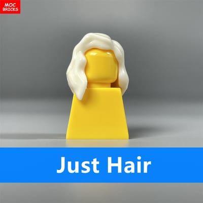 10 stuks MOC Stenen Vrouwelijke Meisjes Haren 1014 Vrouwen Lichtpaars Gemiddelde Maat Haar 4cm Figuur Onderdelen Bevestigingen DOE-HET-