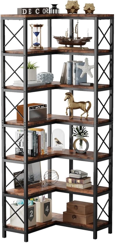 ACEP Boekenkast - Kast - Openkast - Boekenrek - Boekenkasten - Boekenkasten Industrieel - Boeken kast - Boekenkastje - Hout - 60x60x120cm