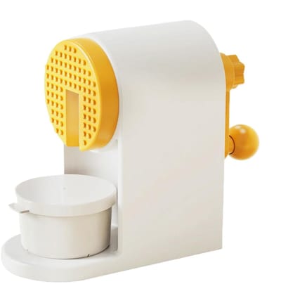 Handmatige IJscrusher - Sneeuw Machine - Dessert Bereiding - Energievrij Werken - 22 x 12 x 22 cm - Grijs