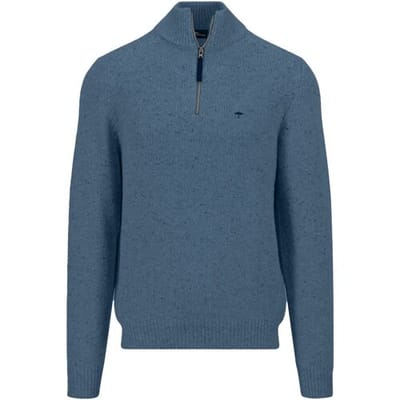 Fynch-Hatton Trui Troyer Zip Donegal Cloud Blue / male