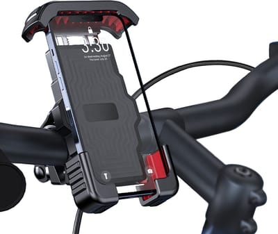 Perfeqt Telefoonhouder Fiets & Motor - Universele Smartphone Houder - Schokbestendig & Verstelbaar - Black & Red