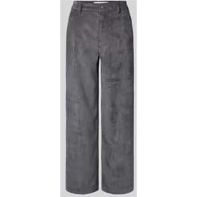 Straight leg corduroy broek met ceintuurlussen, model 'YUKI'