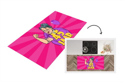 Keukenloper - Loper keuken - Jubileum - 45 Jaar - Vrouw - 120x60 cm - Keukenloper vinyl