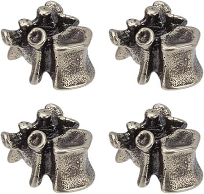 4 Stuks Swirls Lanyard Kralen 12x19mm EDC Kralen Retro Messing Kralen Sleutelhanger DIY Accessoires Metalen Kralen voor Lanyard en Touw