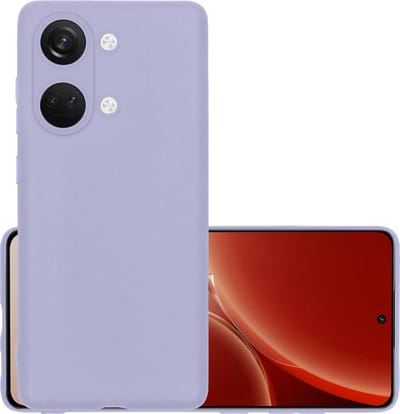 Hoesje - Geschikt voor OnePlus Nord 3 - Sterk & Shockproof - Hoes Cover - Siliconen Case - Lila