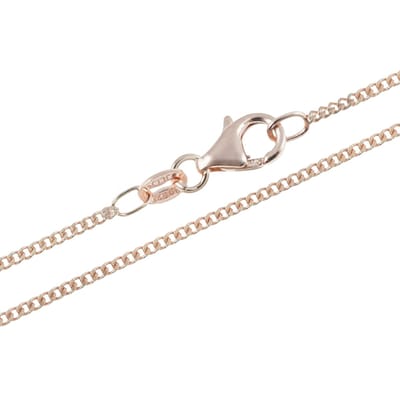 Cavill - Roségouden Pantserketting - 925 Sterling Zilver - 60 cm - Fijne Zilveren Ketting Met Karabijnsluiting - Elegant & Veelzijdig