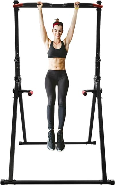 Krachtstation Fitness - Home Gym - Kracht Training - Inklapbaar Verstelbaar - Tot 200 kg - Zwart