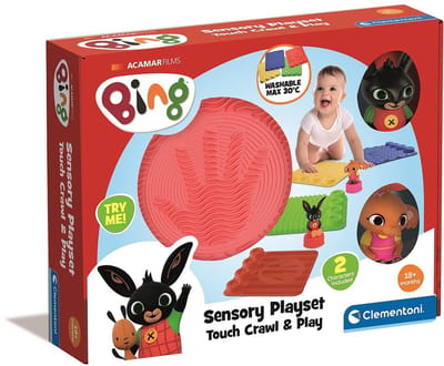 Clementoni - Baby - Bing - Sensorische Playset - Zachte matten met 2 speelfiguurtjes - vanaf 18 maanden