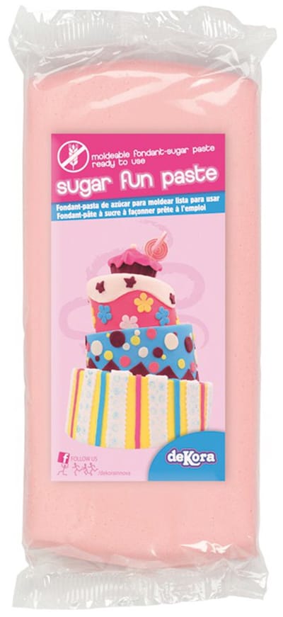 DEKORA - Glutenvrije roze fondant 250 g gebruiksklaar