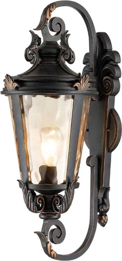 Elstead Lighting LED Wand Buitenlamp Baltimore | 1X E27 Max 60W | IP44 | Dimbaar | Weathered Bronze