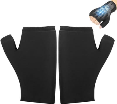 Allecto - Gel Gloves - Koude Warmte Therapie - Pijnverlichting - Zwart - Cooling Gloves - Geschikt voor Handen en Vingers - 2 Stuks