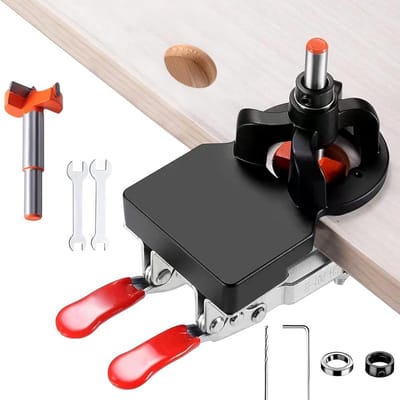 Zeer Nauwkeurige 35mm Scharnierboorhulpstuk voor Verborgen Deurscharnieren - Aluminium Jig