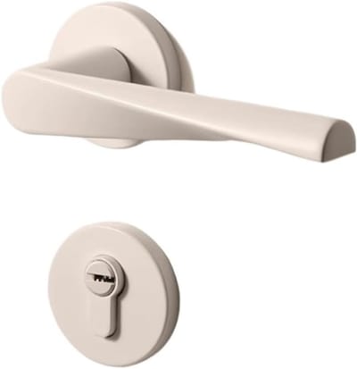 Deurslot - Kamerdeurslot Handgreepslot - Slaapkamer Beveiliging - Stil Magnetisch Sluitend - 35-45mm Deurdikte - Beige