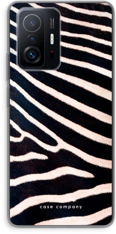 Case Company® - Hoesje geschikt voor Xiaomi 11T hoesje - Zebra - Soft Cover Telefoonhoesje - Bescherming aan alle Kanten en Schermrand