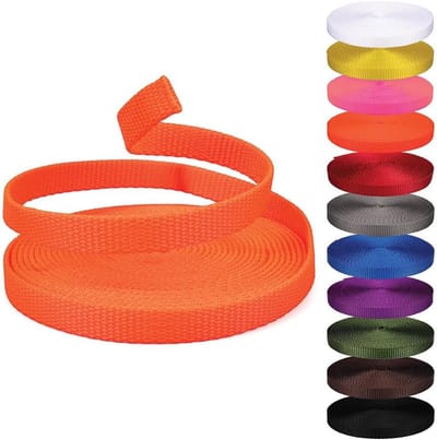 Nylon Singelband - Utility Webbing Touw - Vracht Bevestigen - Weerbestendig Elastisch - 10 meter - Oranje
