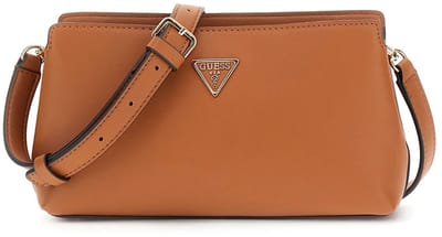 GUESS Schoudertas Talent Crossbody Top Zip Caramel Lichtbruin