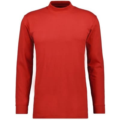 Ragman Long Sleeve Turtle T-Shirt Single Jersey Quality Wijnrood / male