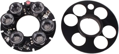 Infrarood LED Bord - IR Illuminator - CCTV Camera - 60 Graden Hoek - 12mm Lens - Rood
