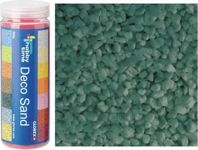 Glorex Hobby zandkorrels/kleine kiezelsteentjes - turquoise zeeblauw - 480 gram - vulmateriaal vazen/terrariums
