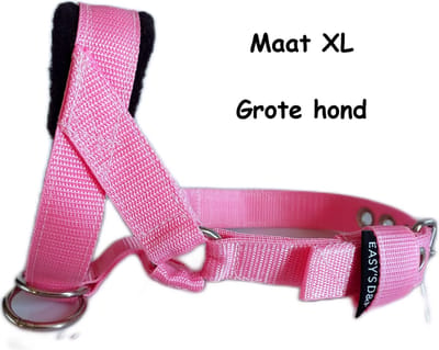 Hoofdhalster hond - Anti trek- Licht roze - Maat L - Gevoerd - Zwart voering - Antitrek hoofdhalster hond - Halster hond - Anti trek hond - Training band