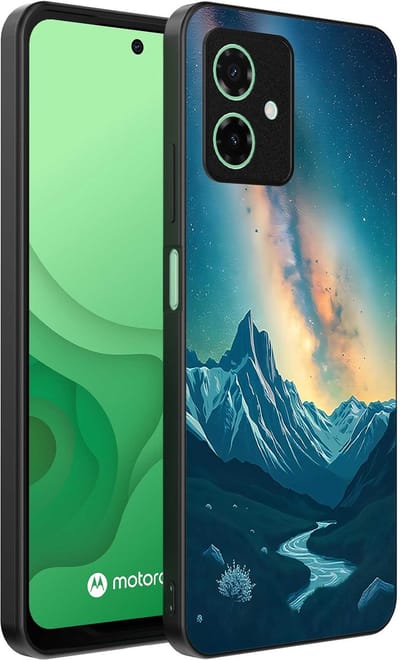 Smartphonica Telefoonhoesje Geschikt voor Motorola Moto G54 met Sterrenhemel Opdruk - TPU Backcover Case With Space And Milkyway Design geschikt voor Motorola Moto G54