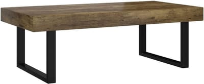 Elegante Salontafel 120x60x40 cm van MDF en Ijzer in Donkerbruin en Zwart